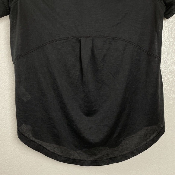 Athleta Vapor T-Shirt S Black Sheer Lightweight Breathable Crew Neck - Picture 7 of 10